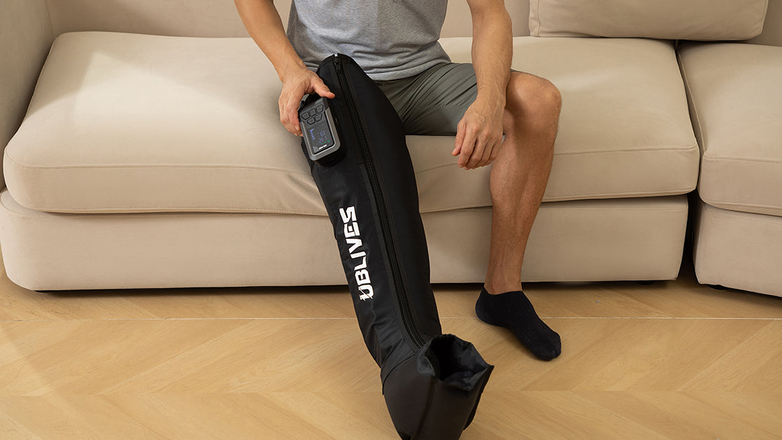 Air compression leg massager