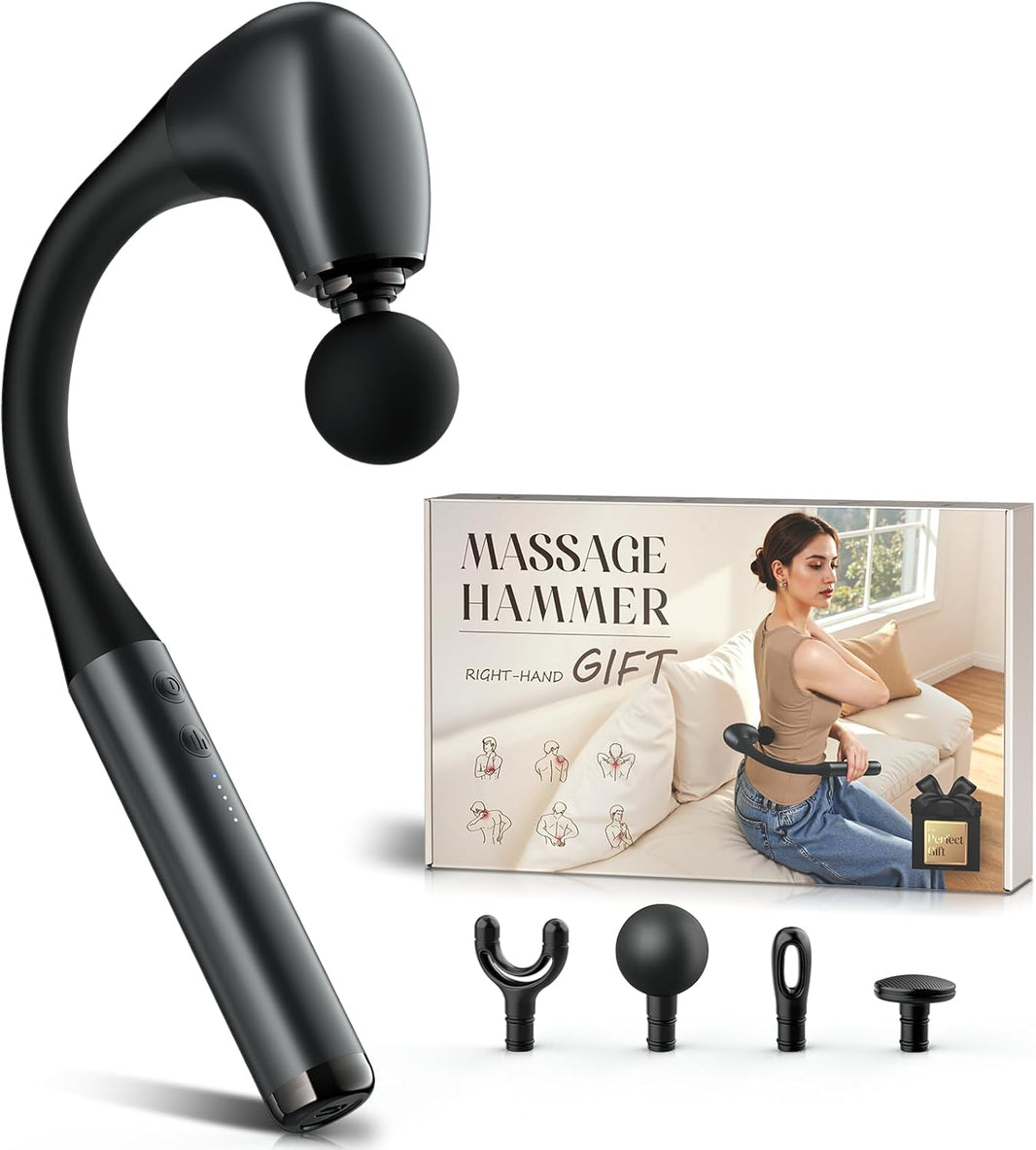 Massage Gun with Upgraded Extension Handle