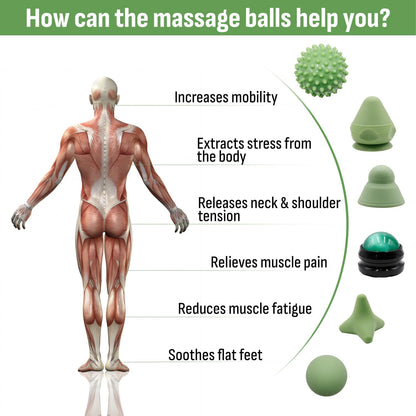 Physical Therapy Pain Relief Massage Ball Set