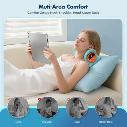 Neck Massager with Multi-Directional Stretch, Heating & Vibration