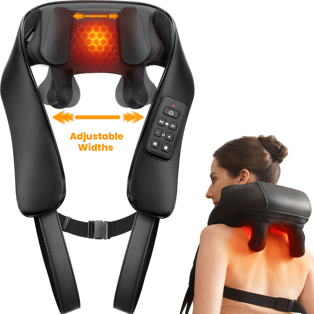 Shiatsu Neck Massager with 3 Optional Massage Area and Heat